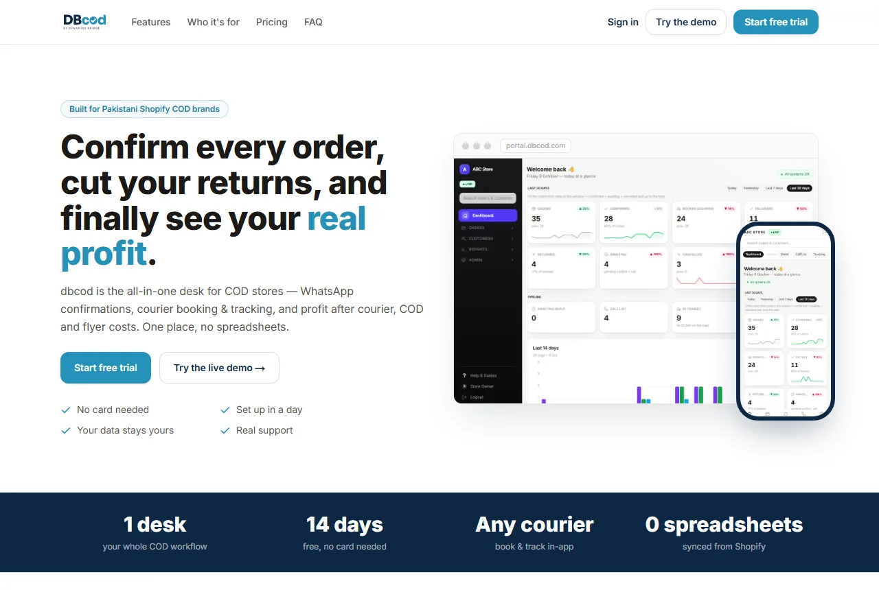 dbcod order desk